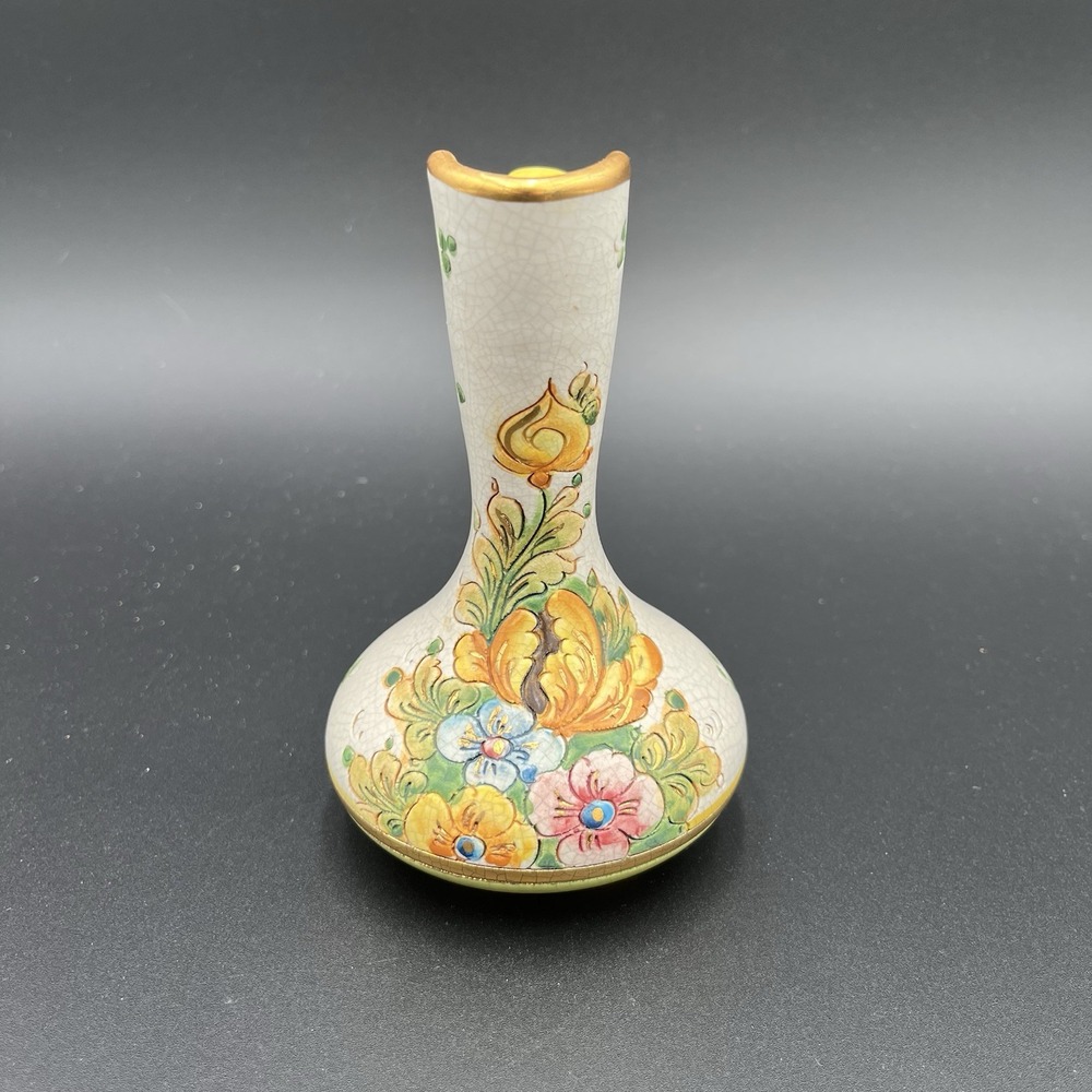 Antique Italian Hand Painted Handmade Signed M. Deruta Pitcher Made Umbria Italy